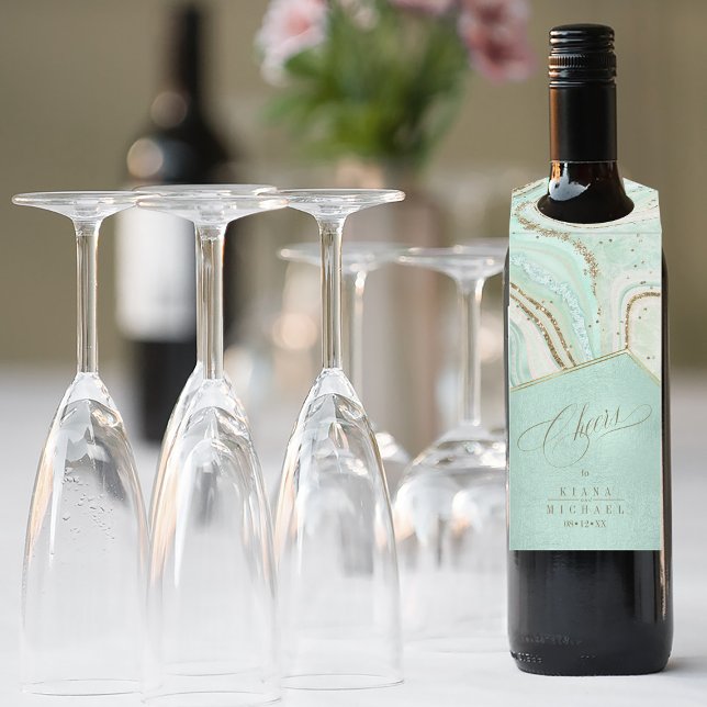 Colgador Para Botellas Resumen Agate Boda Cheers Mnt ID827 (Wine Bottle In Situ)