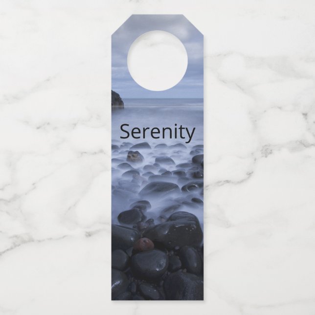 Colgador Para Botellas Rocas y guijarros a lo largo de la costa oceánica (Anverso)