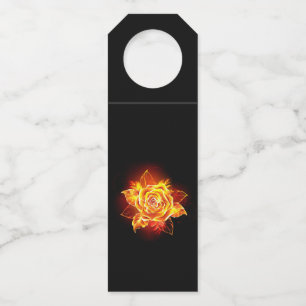 Colgador Para Botellas Rosa de Fuego Floreciendo