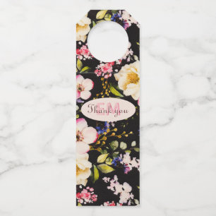 Colgador Para Botellas Rosa rosa y amarillo color de agua en negro, cumpl