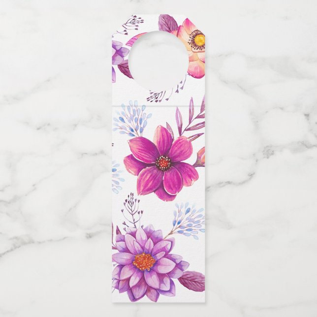 Colgador Para Botellas Rosa violeta (Anverso)