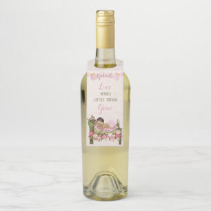 Colgador Para Botellas Rosas de la cama de flores del jardín Baby Shower 