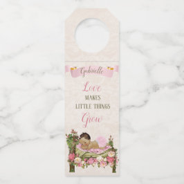 Colgador Para Botellas Rosas de la cama de flores del jardín Baby Shower