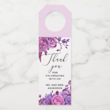 Rosas rosados y morados. Boda floral gracias