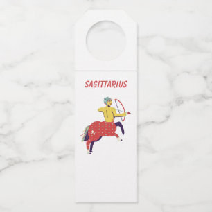 Colgador Para Botellas Sagitario Blanco, zodiaco, signo zodiacal