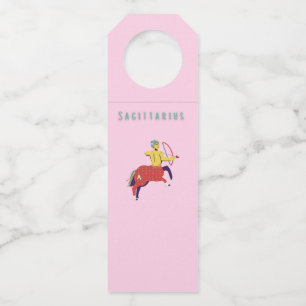 Colgador Para Botellas Sagitario Rosa, zodiaco, signo zodiacal