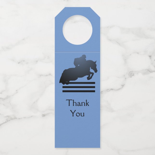 Colgador Para Botellas Saltaobstáculos saltando un obstáculo. (Anverso)