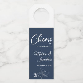 Colgador Para Botellas Saludos al boda personalizado de orquídeas delicad