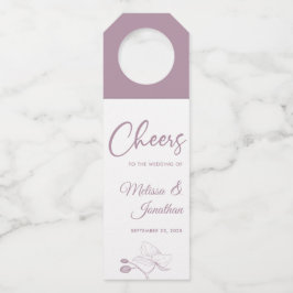 Colgador Para Botellas Saludos al boda personalizado de orquídeas delicad