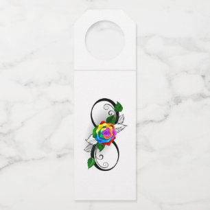 Colgador Para Botellas Símbolo infinito con Rosa arcoiris