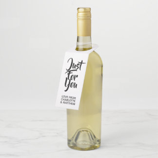 Colgador Para Botellas Sólo Para Ti Personalizado Puntos Negros y Blancos