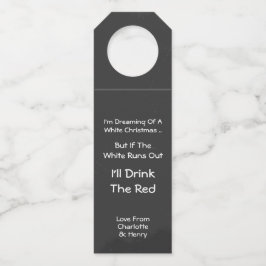 Colgador Para Botellas Soñando con una Navidad blanca Personalizado