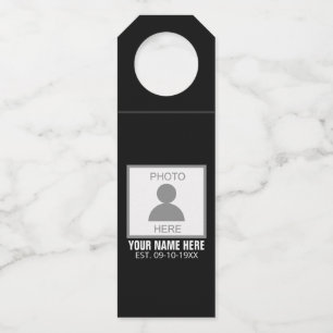 Colgador Para Botellas Su foto aquí nombre y edad