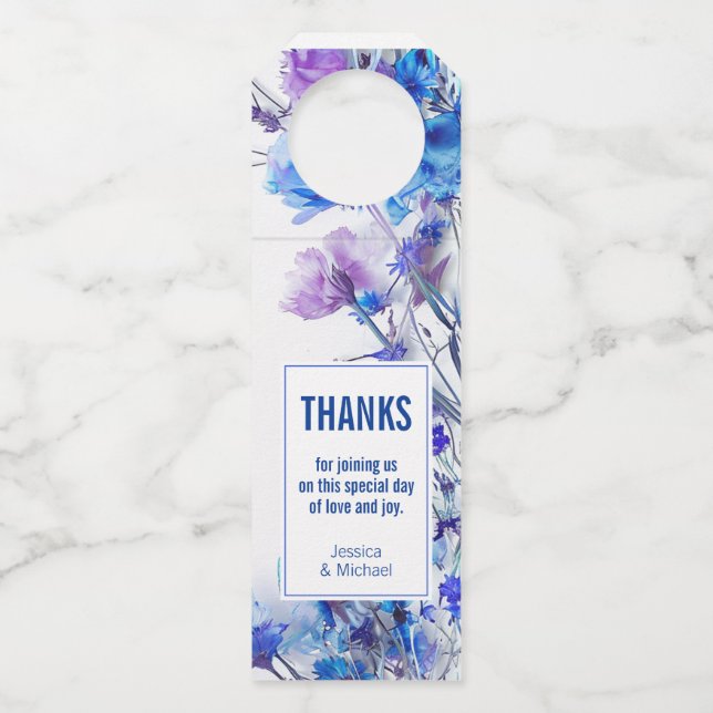 Colgador Para Botellas Sueños Dulces de Flor de Aciano (Anverso)