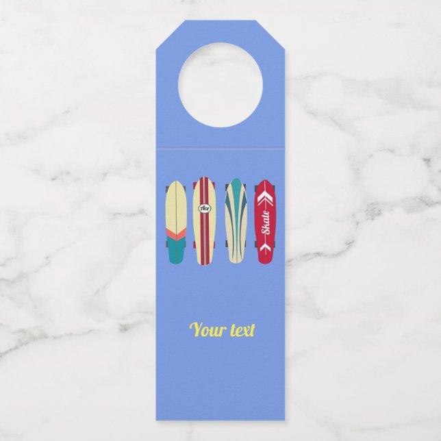 Colgador Para Botellas Tablas de skate antiguas (Anverso)