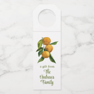 Colgador Para Botellas Tangerinas orgánicas a la acuarela