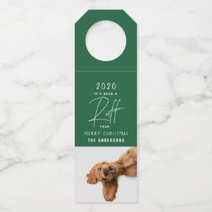 Colgador Para Botellas Tarjeta de revisión del año divertida perro de Nav