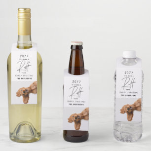 Colgador Para Botellas Tarjeta de revisión del año divertido perro de Nav
