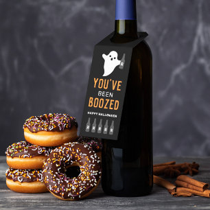 Colgador Para Botellas Te Han Embriagado Fantasma Halloween Negro