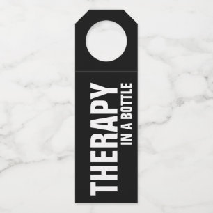 Colgador Para Botellas TERAPIA EN UNA BOTELLA EN negro