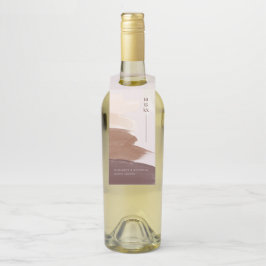 Colgador Para Botellas Terracota moderna con especias | Monograma de boda