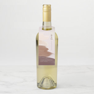 Colgador Para Botellas Terracota moderna con especias   Monograma de boda