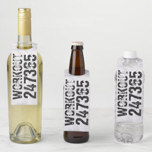 Colgador Para Botellas Texto escrito y raspado Workout 247365 rústico