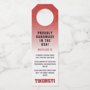 Colgador Para Botellas Tikorsti destilada 7X Vodka artesanal de Crisp lim