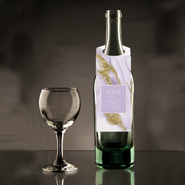 Colgador Para Botellas Tinta de Lux Lavanda Abstracto ID990 (Wine Bottle In Situ)