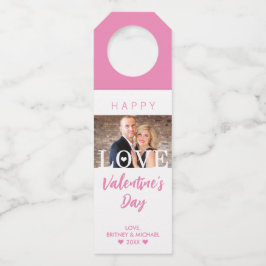 Colgador Para Botellas Tu Foto Letra Rosa | Letras Modernas de AMOR Grand