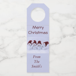 Colgador Para Botellas Un cuarteto de hombres de nieve