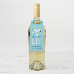 Colgador Para Botellas ¡Vamos a Encendernos Divertido Hanukkah