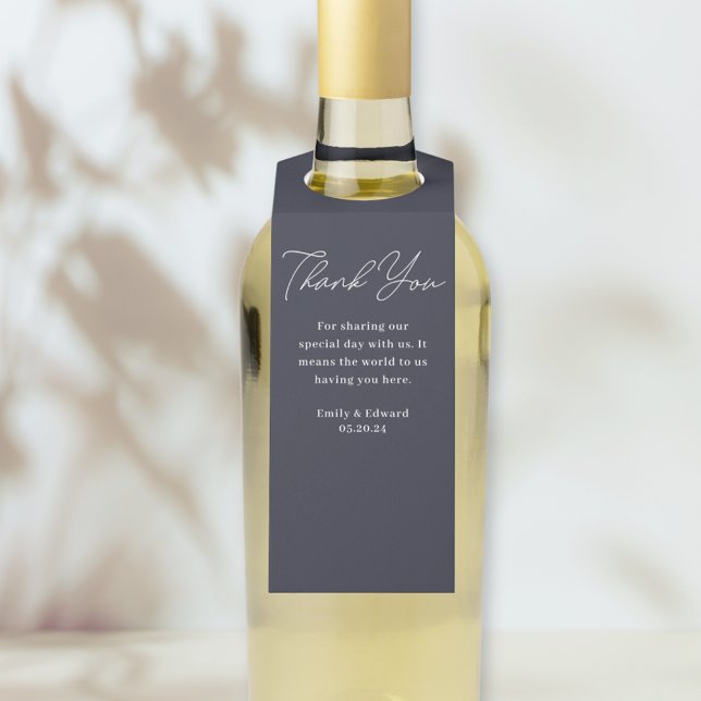 Colgador Para Botellas Vino Boda de la Marina Oscura Moderna (Subido por el creador)