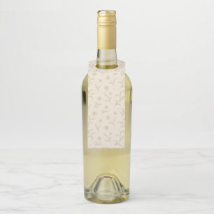 Colgador Para Botellas Vino Botánico Floral Neutral Cream Elegant
