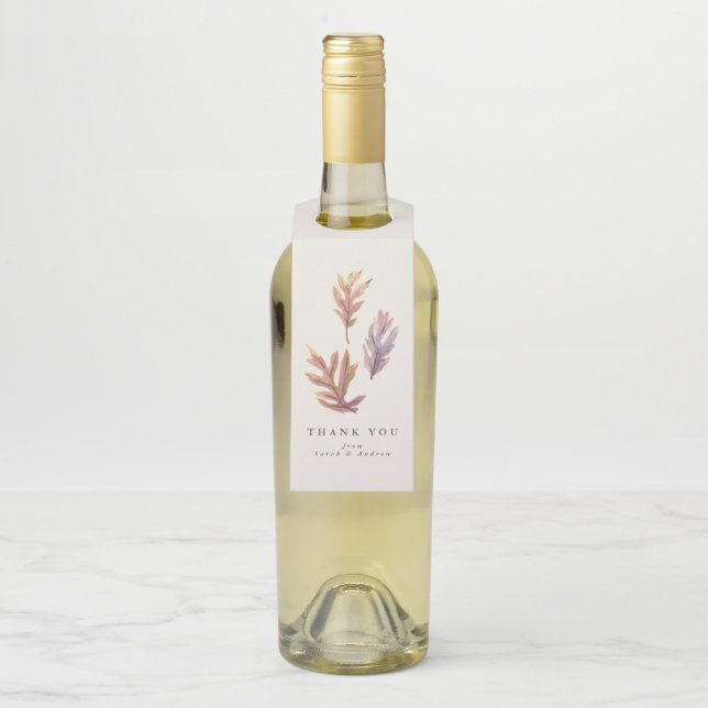 Colgador Para Botellas Vino de agradecimiento por hojas de otoño (En botella)