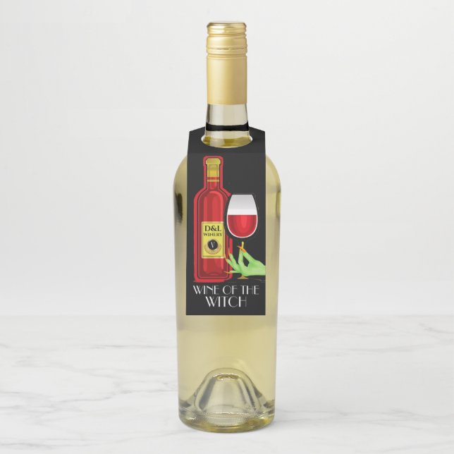 Colgador Para Botellas Vino de Halloween - Ver Atrás - (En botella)