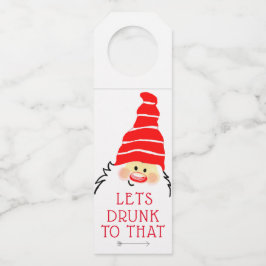 Colgador Para Botellas Vino Regalo Divertido Papá Noel Anfitriona