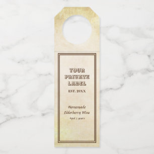 Colgador Para Botellas Vintage Aged Parchment Your Private Label Wine