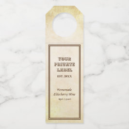 Colgador Para Botellas Vintage Aged Parchment Your Private Label Wine