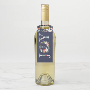 Colgador Para Botellas Wreath y tipografía de Navidades divertidos