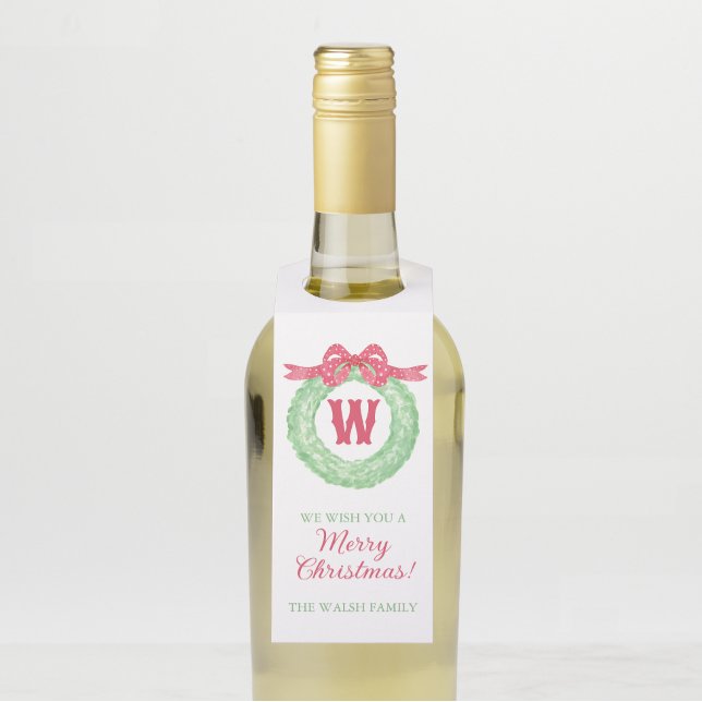 Colgador Para Botellas Wreth Monograma de la colisión de puntos de polka  (Subido por el creador)