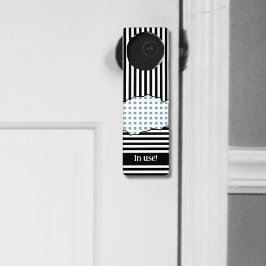 Colgador Para Puerta Clásico Black Blue Striped Net Tornado en uso!
