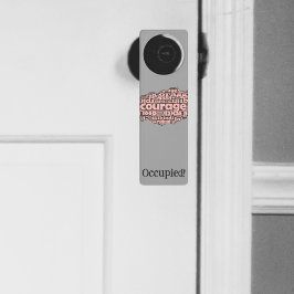 Colgador Para Puerta La tipografía de valor gris y rosa moderna ocupada
