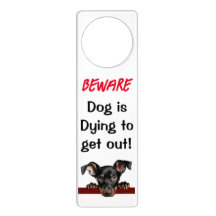 Perro cuidado Doorhanger Doberman Pinscher Pup