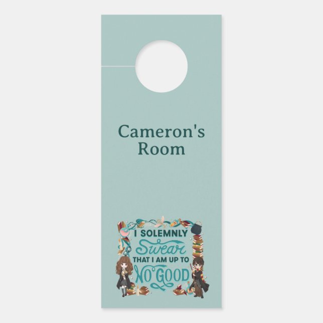 Colgador Para Puertas Acuarela mágica "Yo suero solemnemente" (Anverso)