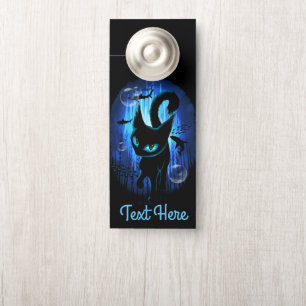 Colgador Para Puertas Acuático - Gato surrealista en fantasía oceánica p