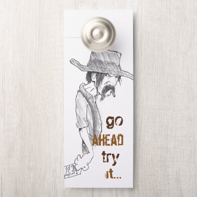 Colgador Para Puertas '¡Adelante, Pruébelo! Diversión (En pomo)