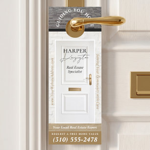 Colgador Para Puertas Agente Inmobiliario Profesional Marketing Blanco