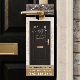 Colgador Para Puertas Agente Inmobiliario Profesional Marketing Negro