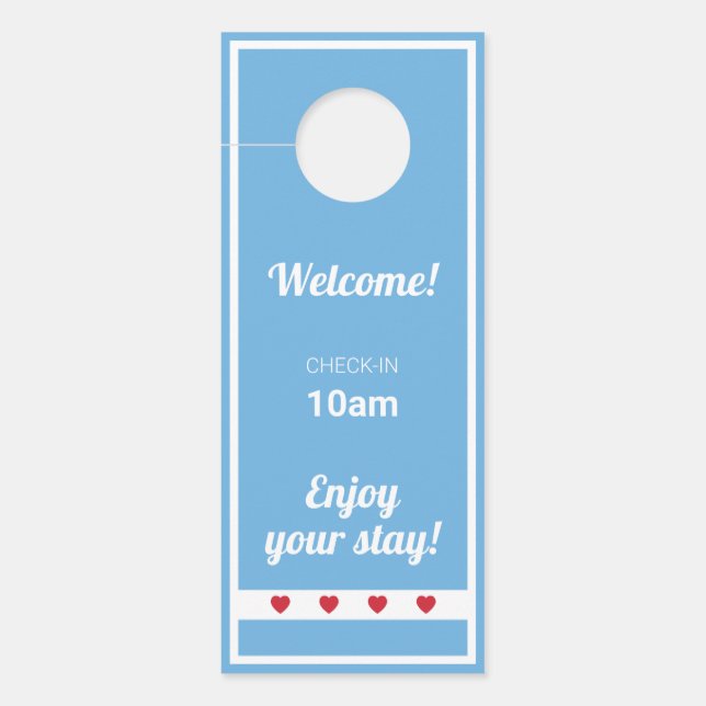 Colgador Para Puertas Airbnb | Percha de puerta | Chicago | Azul (Anverso)